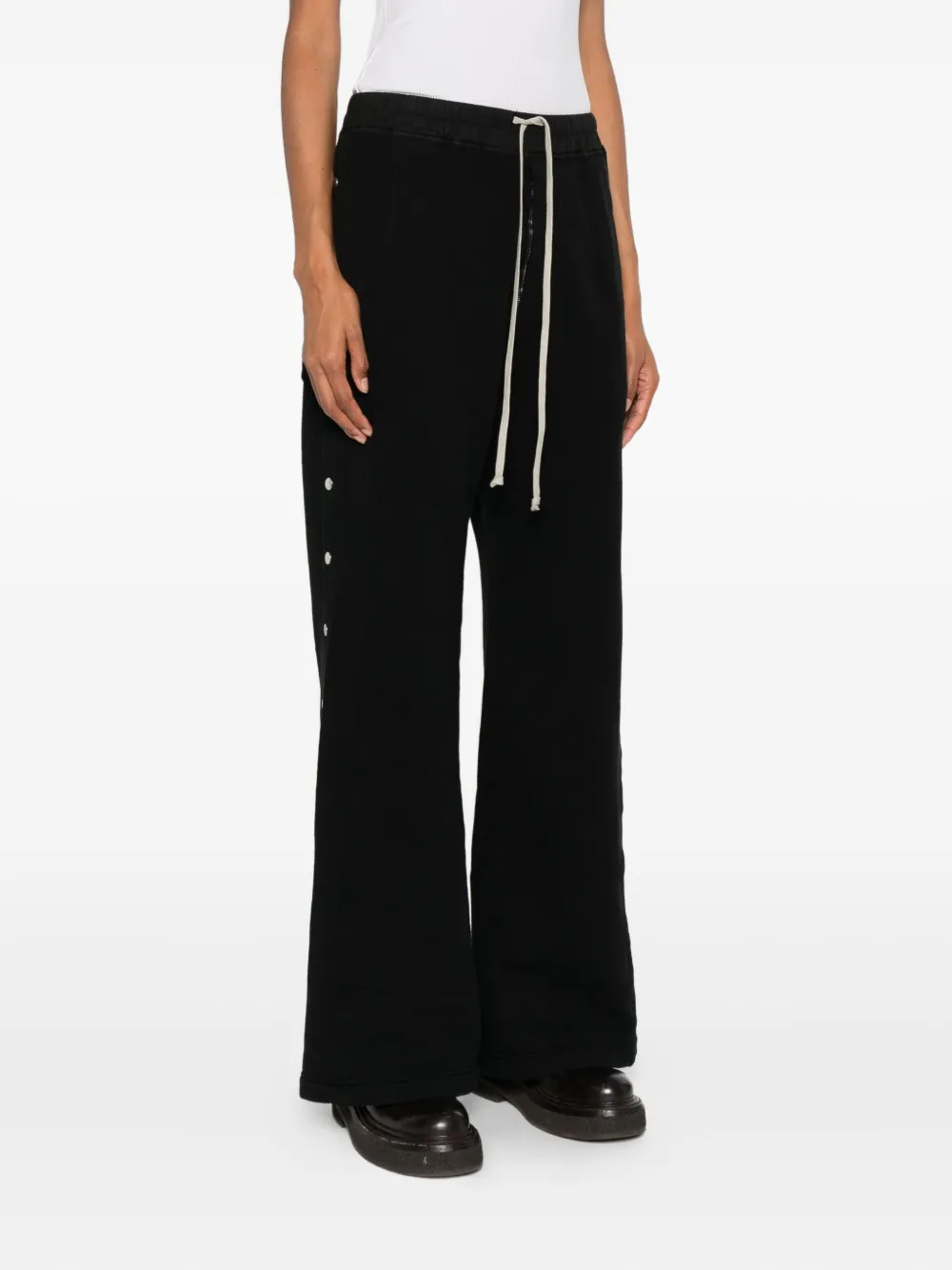 Rick Owens Drkshdw Pusher Drawstring-waist Trousers In Black