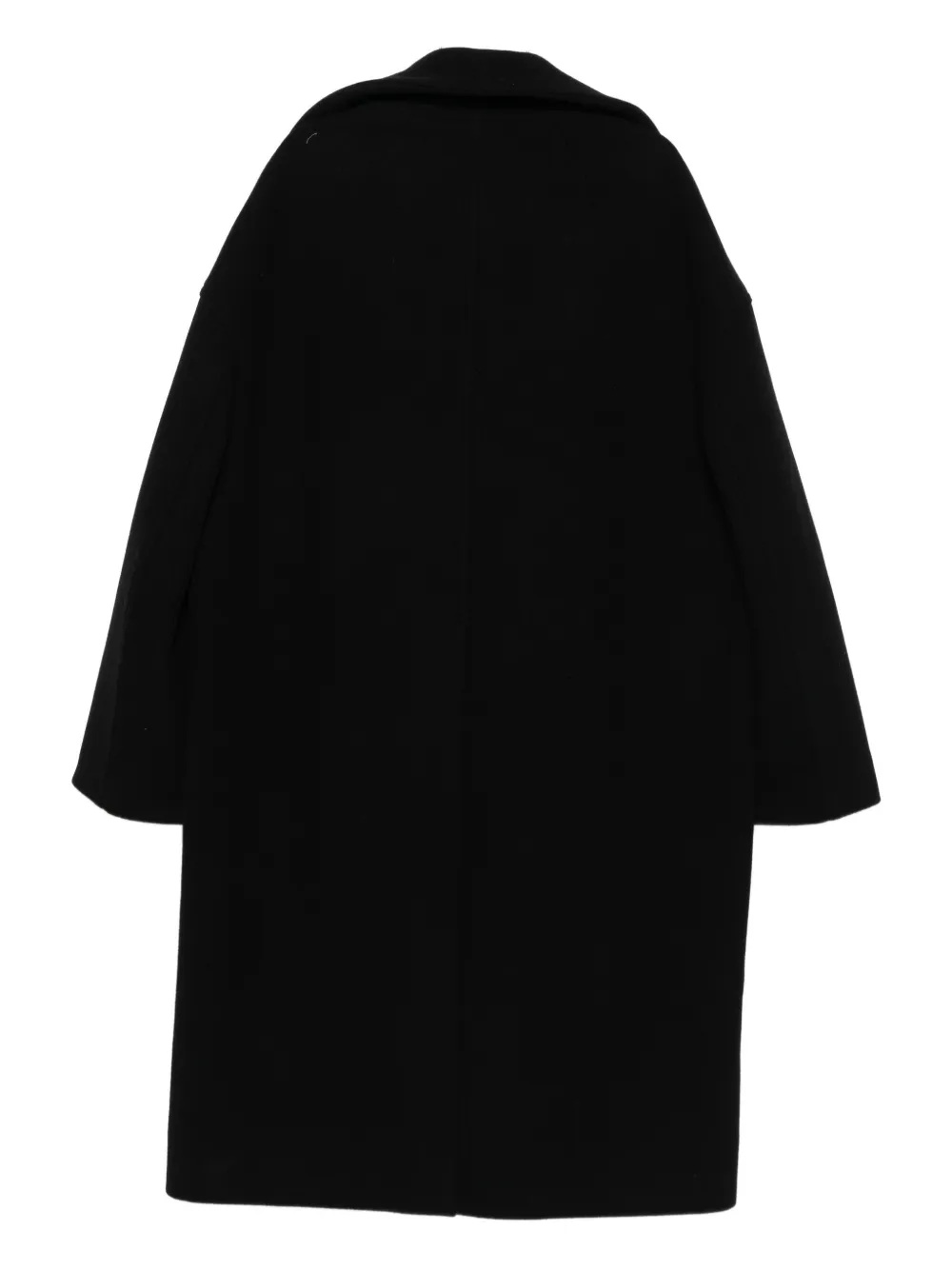 Rick Owens button-fastening long-sleeve coat Zwart