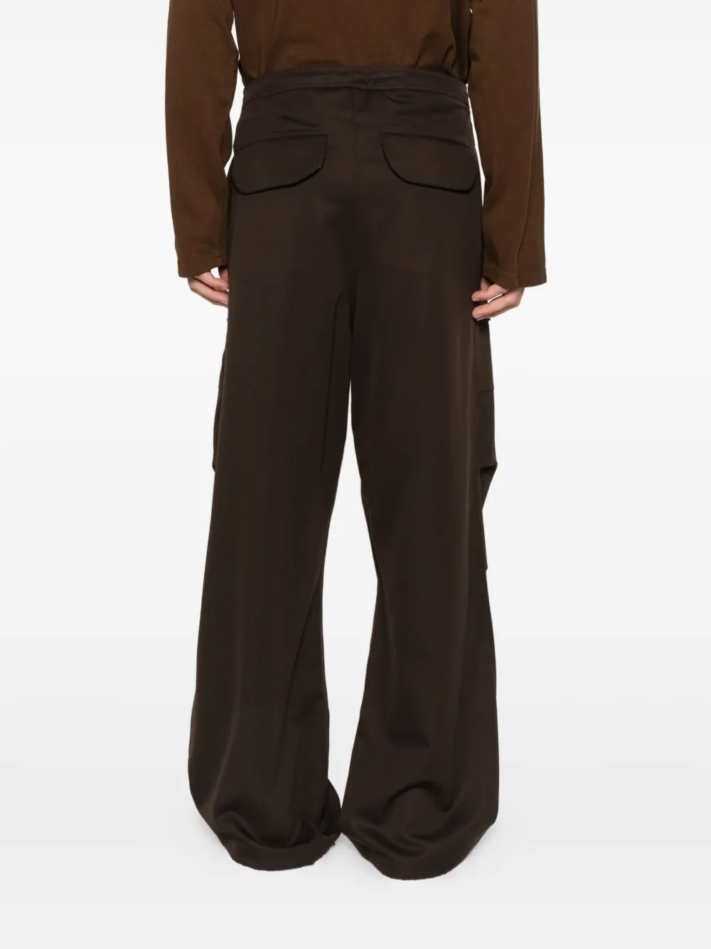 Entire Studios Drawstring Cargo Trousers In Black