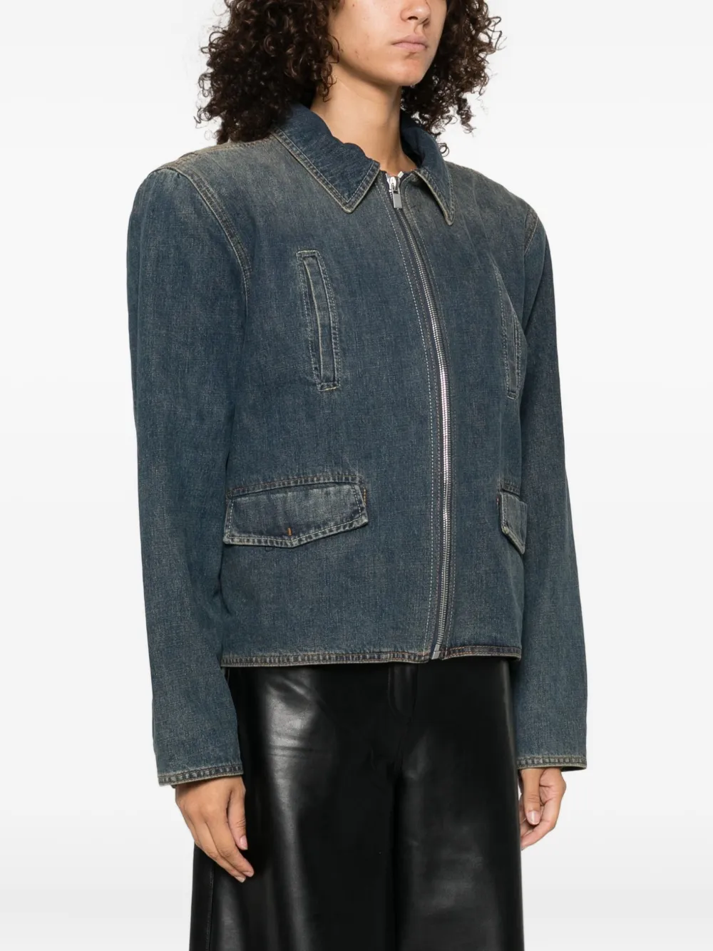Magda Butrym Denim jack Blauw