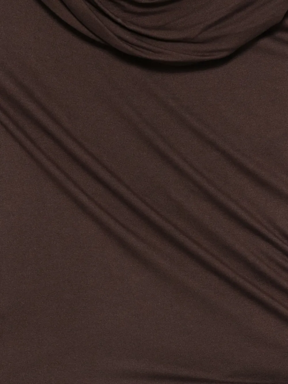 Rick Owens Cowl-neck Draped Top In Brown