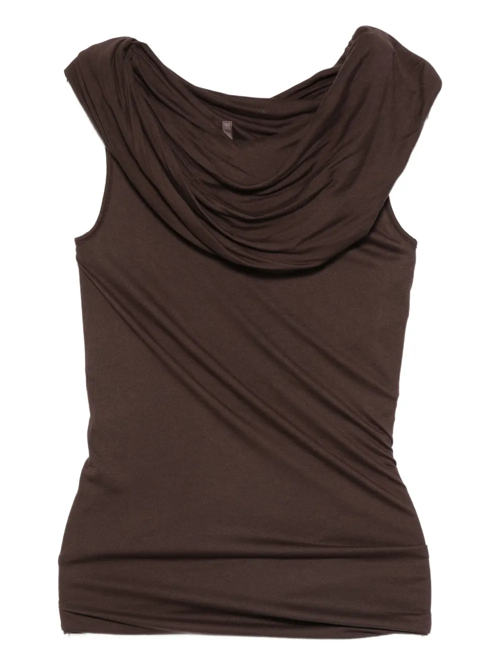 Rick Owens Lilies cowl-neck draped top | Brown | Image 1
