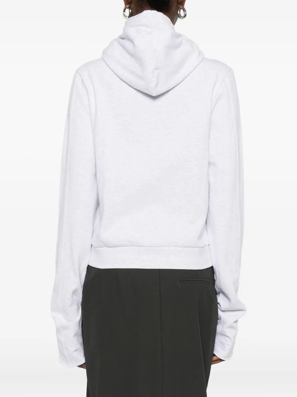 Entire Studios Hooded Zip-fastening Sweatshirt In Gray