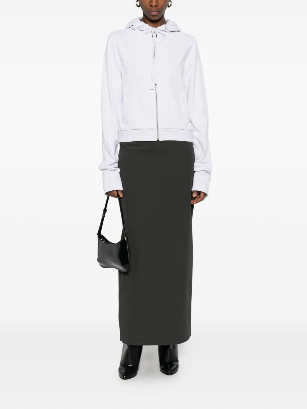 Entire Studios Hooded Zip-fastening Sweatshirt In Gray