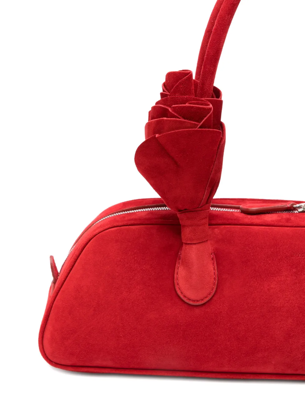 Magda Butrym Brigitte Trapeze suède shopper Rood