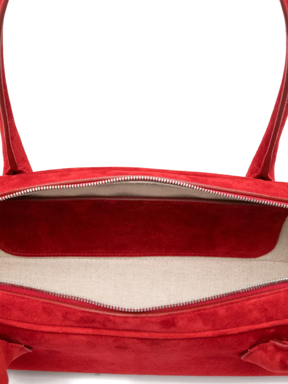 Magda Butrym Brigitte Trapeze suède shopper Rood