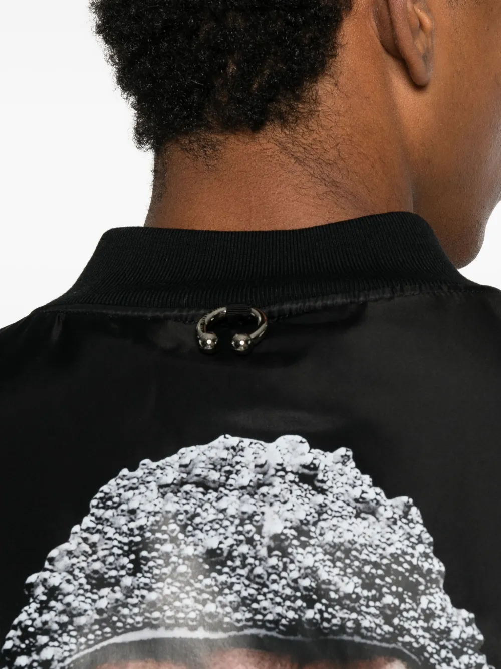 Ih Nom Uh Nit Bomberjack met logoprint Zwart