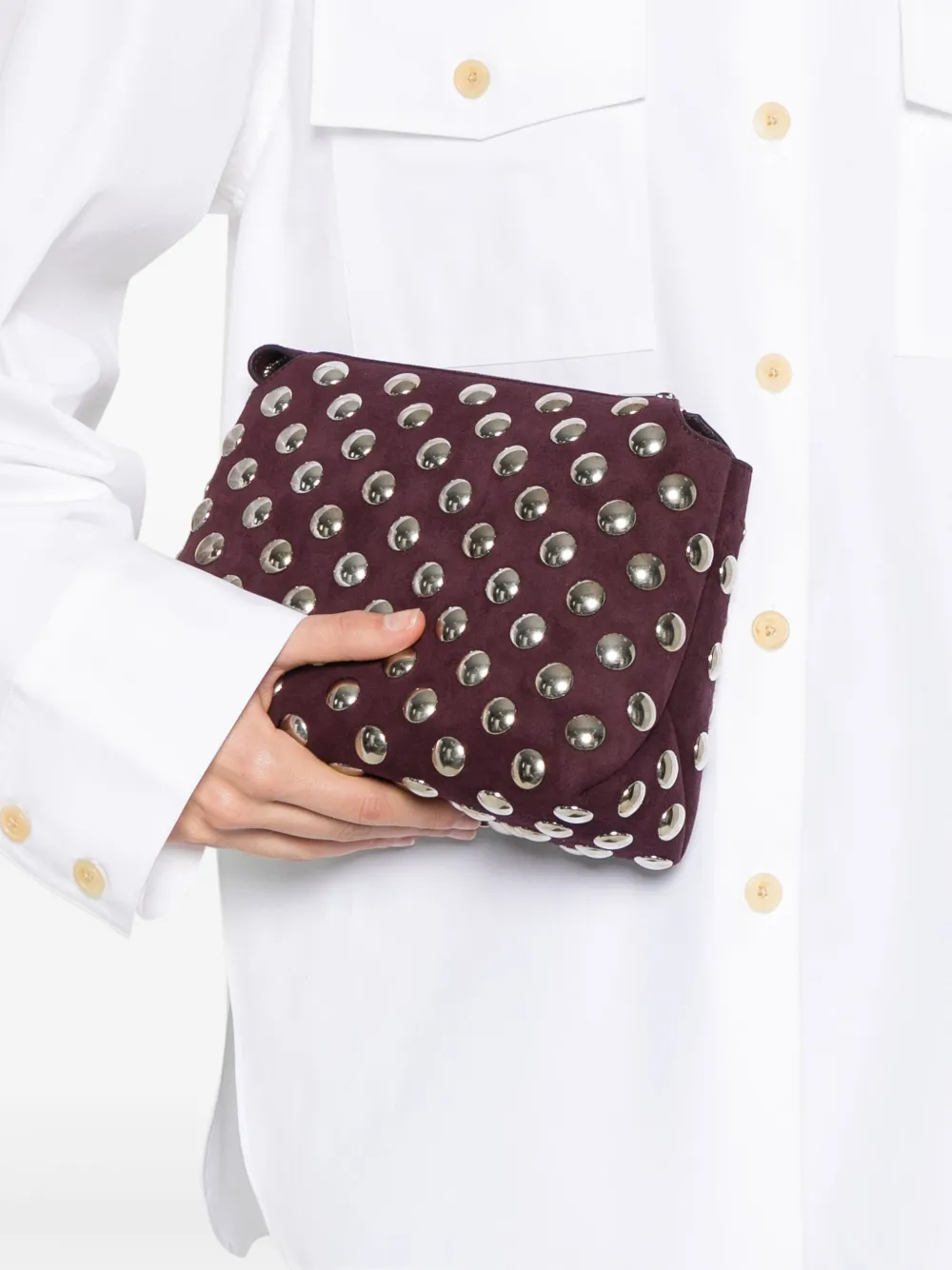 KHAITE Clutch met ritssluiting - Rood