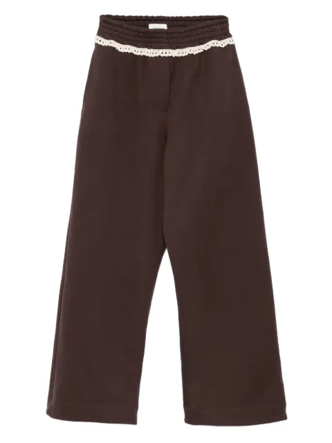 Magda Butrym lace-detail cotton track pants