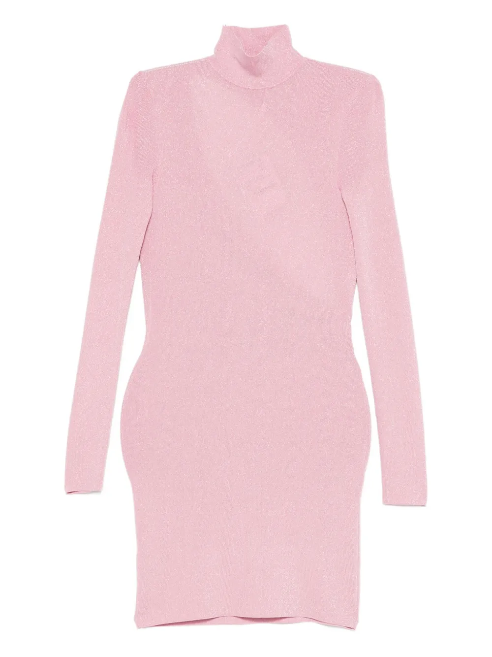 Self-Portrait high-neck fitted dress Roze