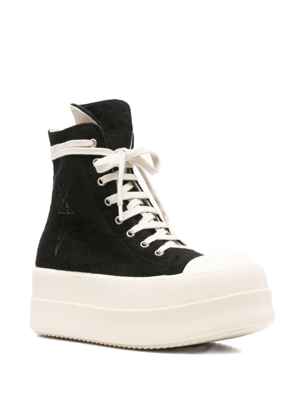 Rick Owens DRKSHDW Mega Bumper sneakers met geborduurde ster - Zwart
