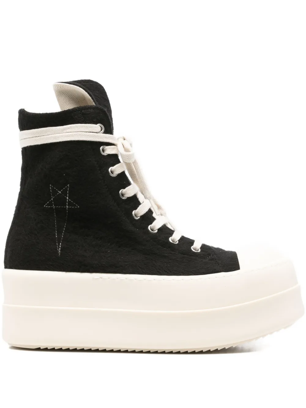 Rick Owens DRKSHDW Mega Bumper sneakers met geborduurde ster Zwart