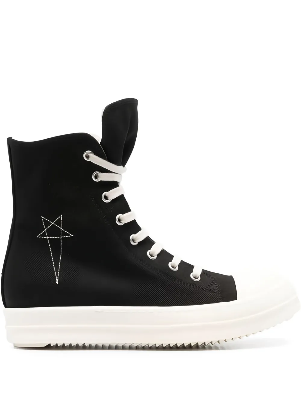 Rick Owens DRKSHDW logo-embroidered high-top sneakers Black