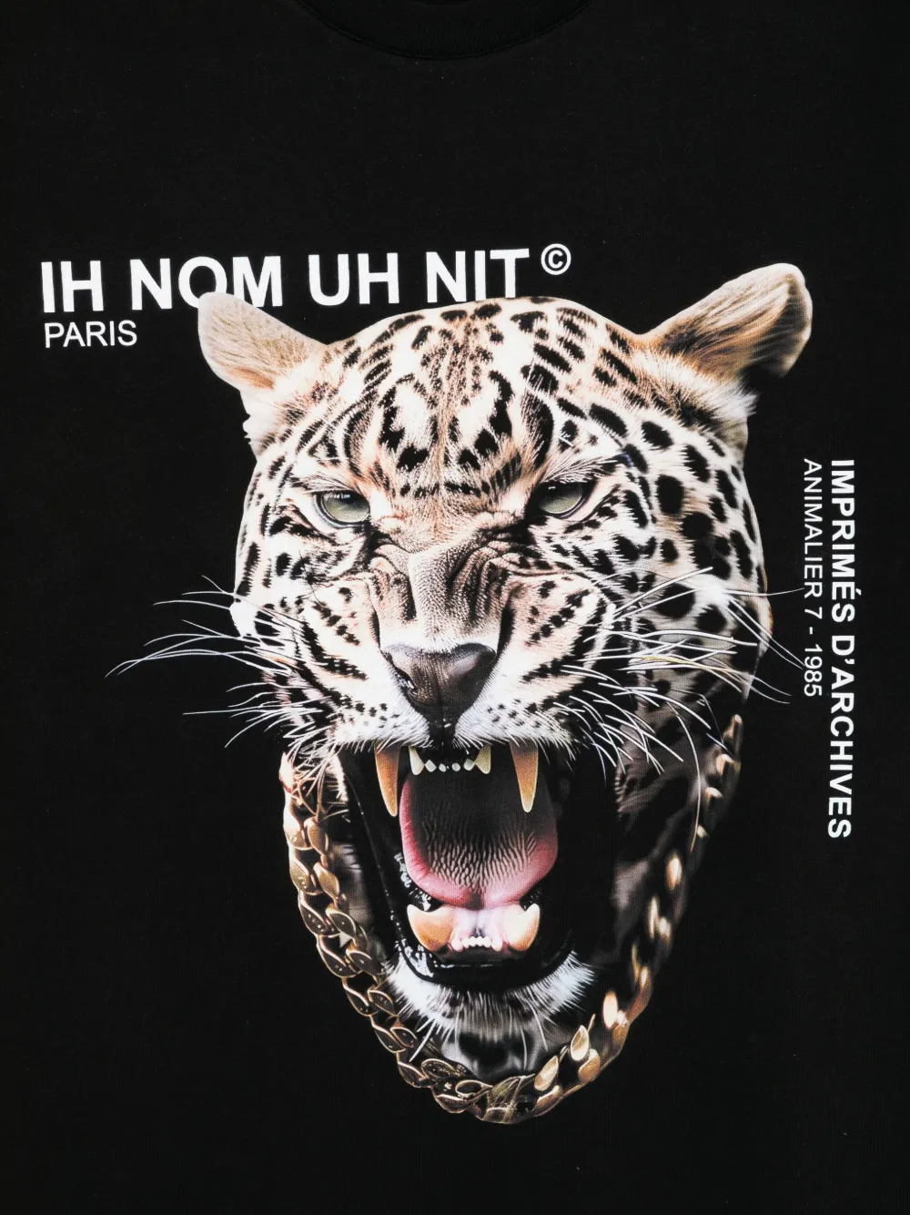 Ih Nom Uh Nit Animal-print T-shirt In Black