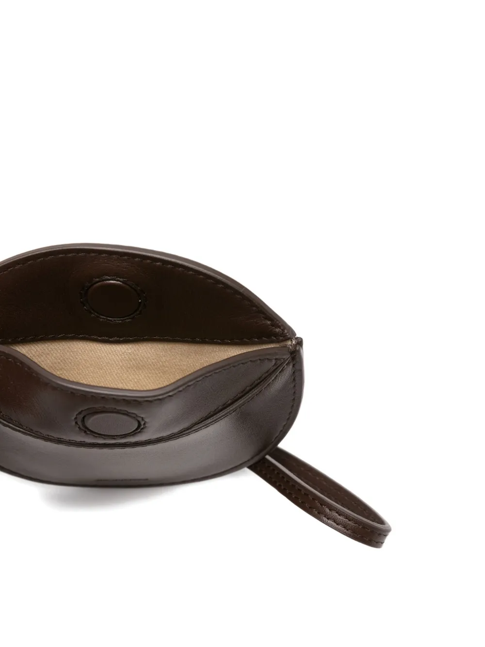 Jacquemus Le Petit Ovalo Leather Clutch In Brown