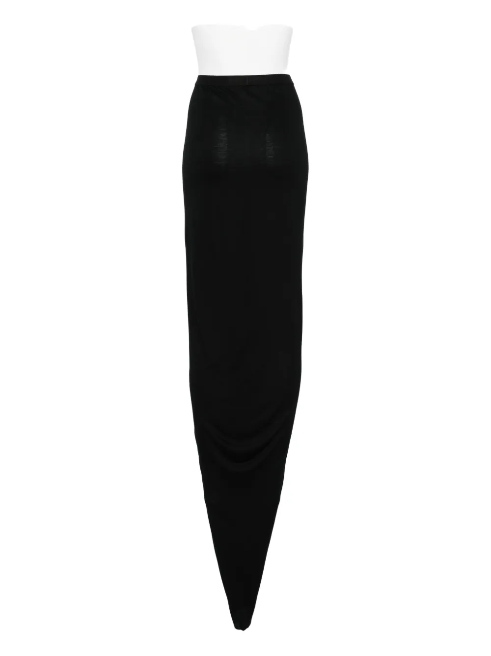 Rick Owens Ruched Midi Skirt In Black