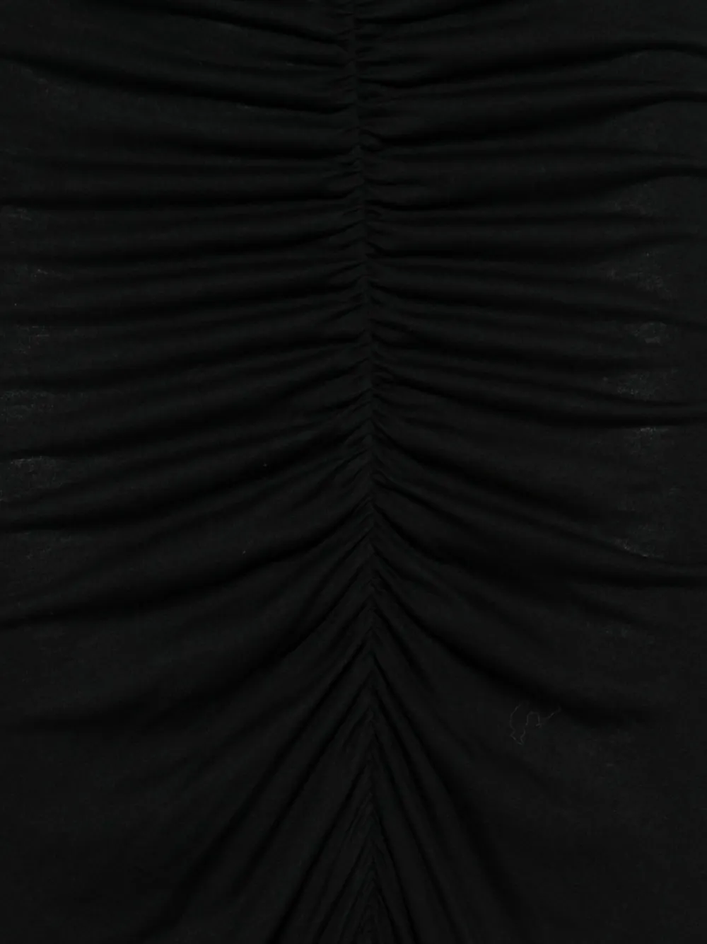 Rick Owens Ruched Midi Skirt In Black