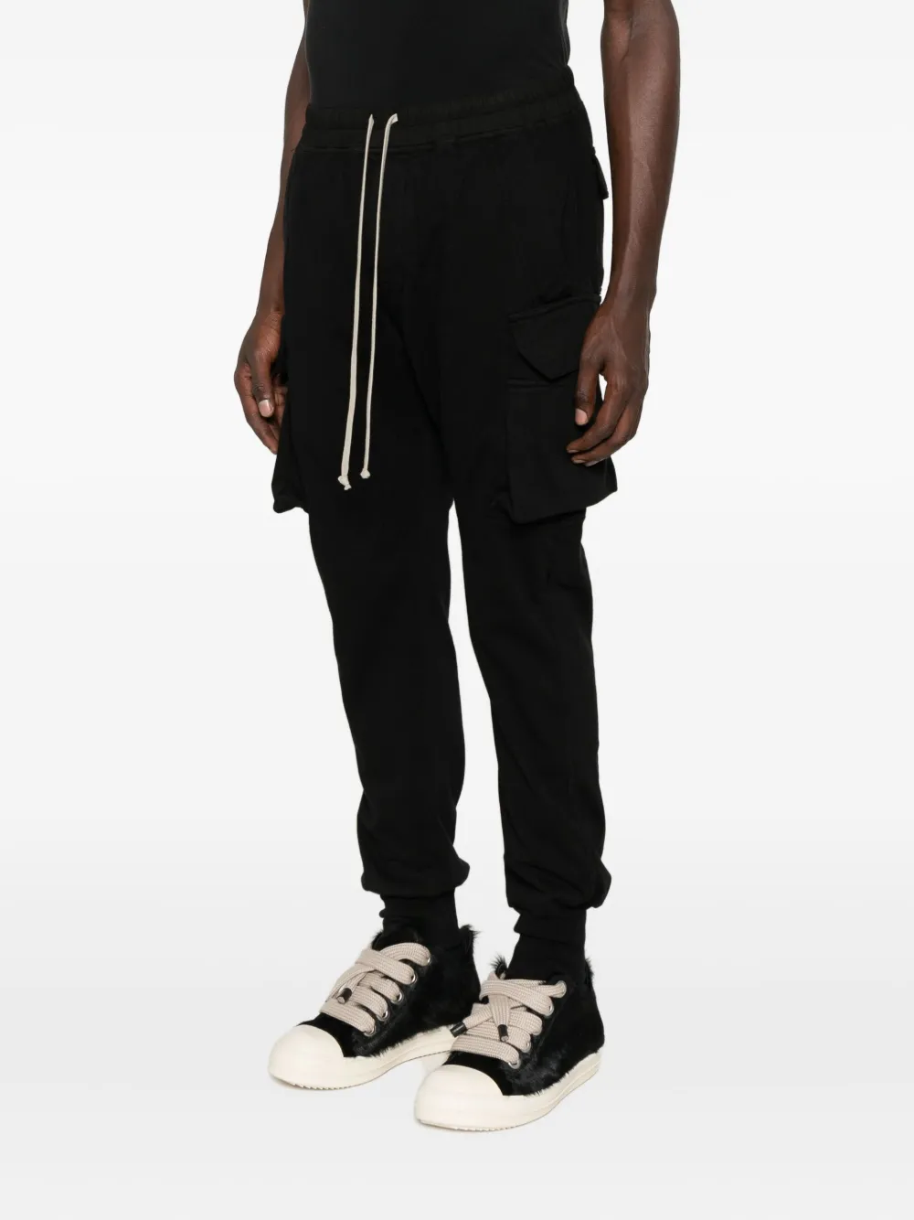 Rick Owens DRKSHDW Mastodon drawstring cargo trousers Zwart