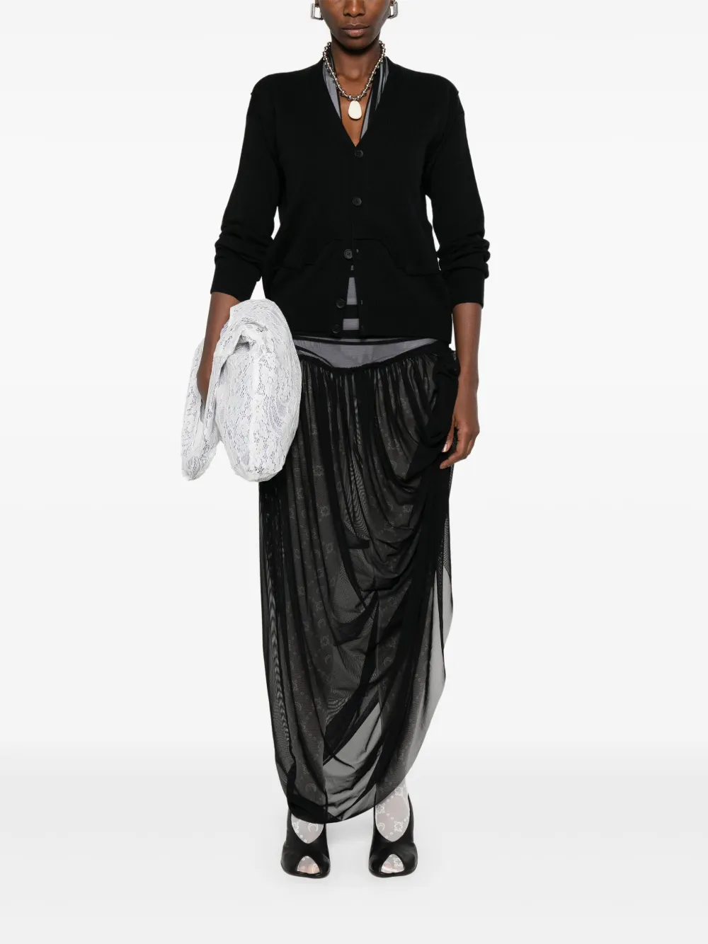 MM6 Maison Margiela Wollen vest Zwart