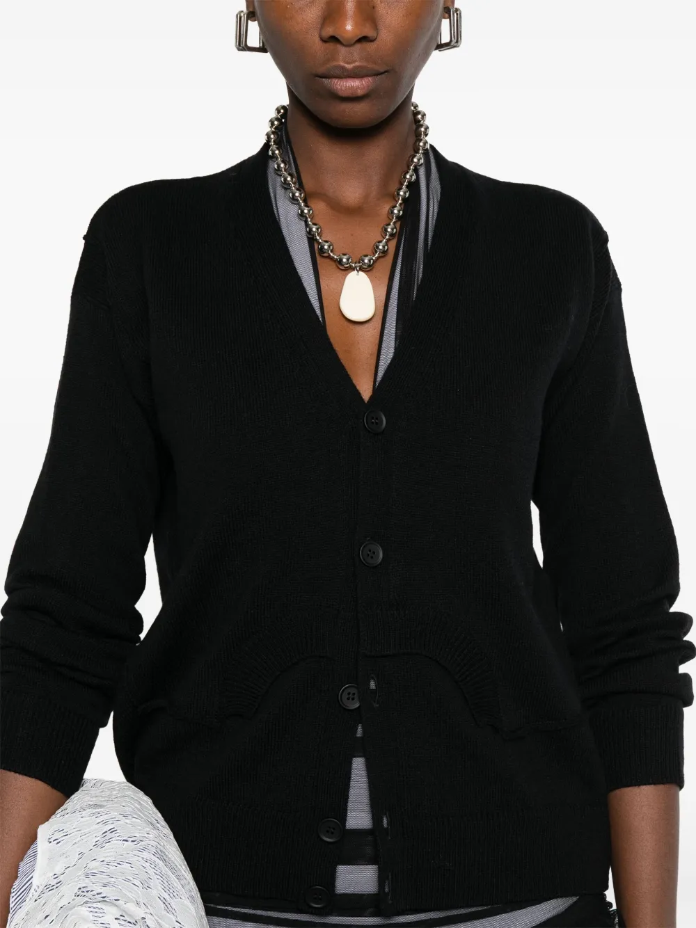 MM6 Maison Margiela Wollen vest Zwart