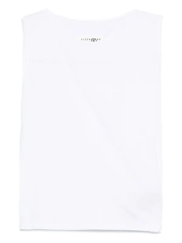 MM6 Maison Margiela ノースリーブ トップ | ホワイト | FARFETCH JP