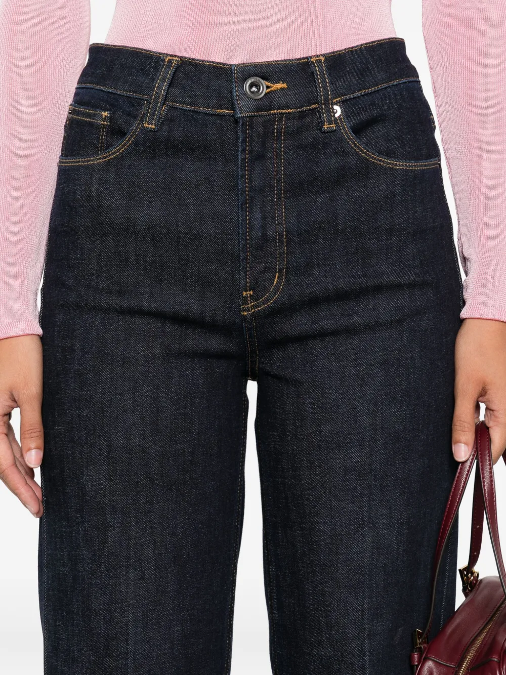 Self-portrait Flared Jeans In Black