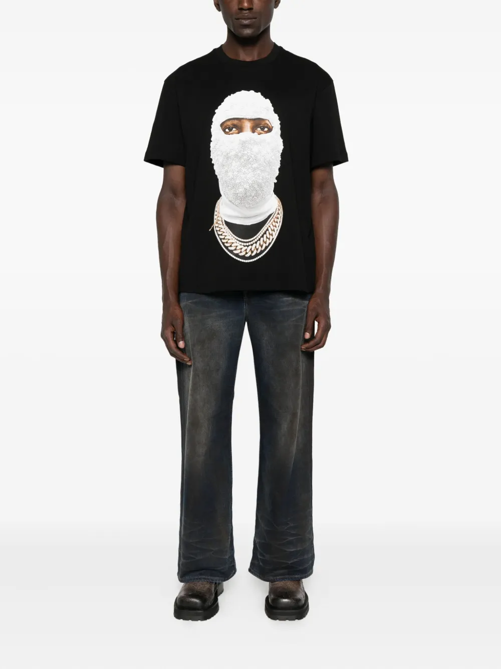 Ih Nom Uh Nit T-shirt met maskerprint Zwart