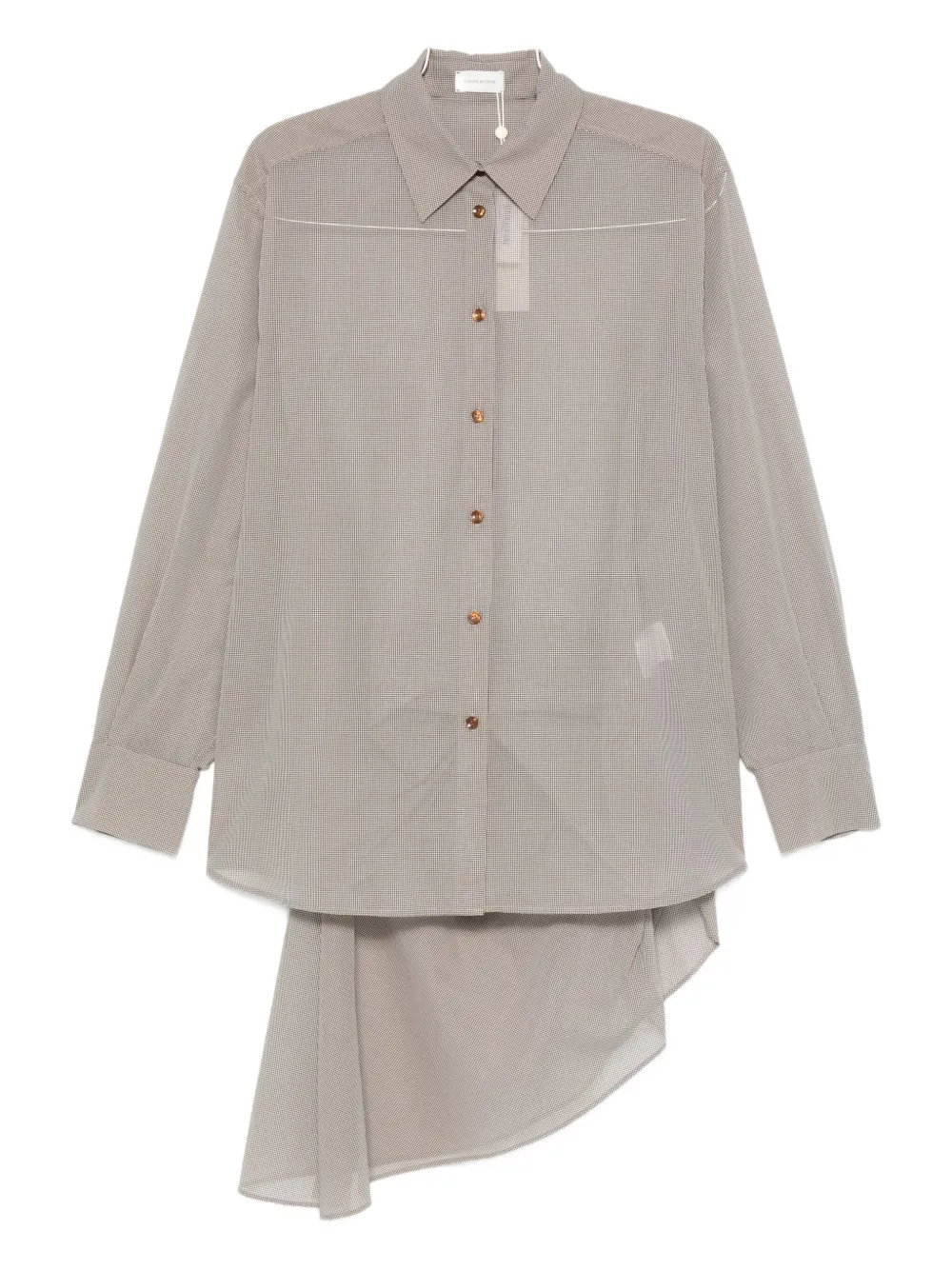 Magda Butrym asymmetric button-up shirt - Marrone