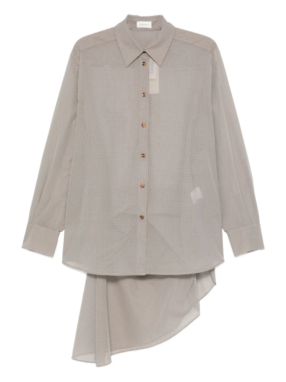 Magda Butrym asymmetric button-up shirt Bruin