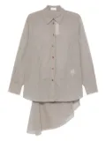 Magda Butrym asymmetric button-up shirt - Brown