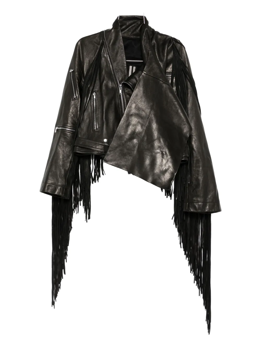 Rick Owens fringed zip-up jacket | Black | Image 1