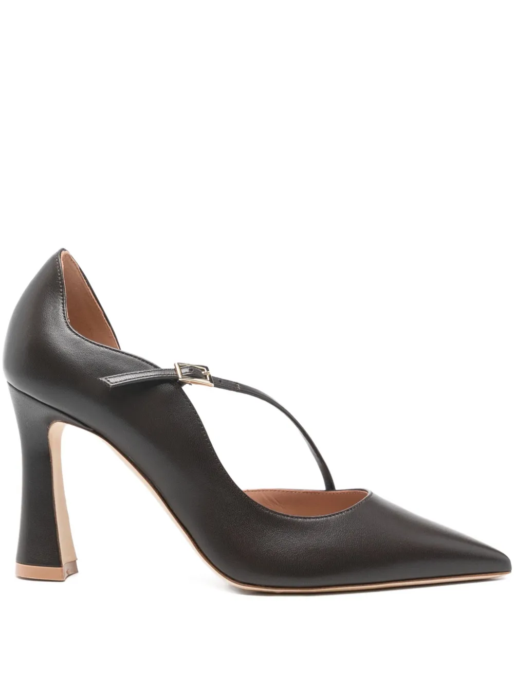 Malone Souliers 95mm Bettina Strap Pumps In Gray