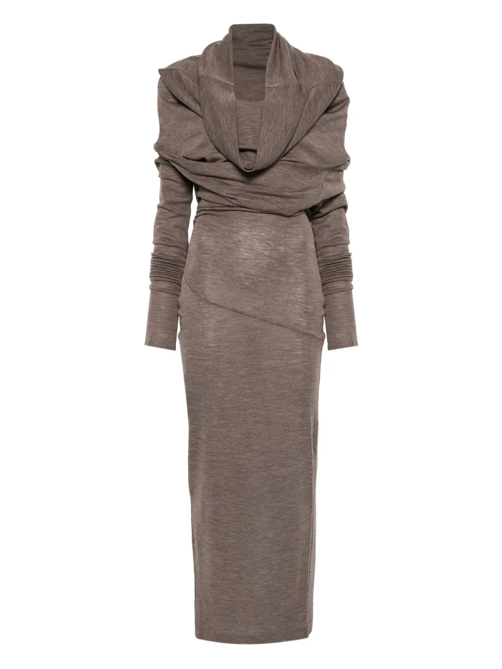 ENTIRE STUDIOS Bound draped midi dress | Brown | Image 1