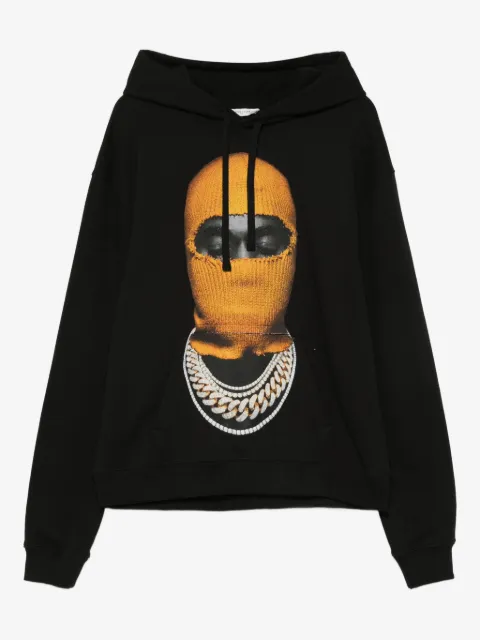 Ih Nom Uh Nit balaclava-print cotton hoodie