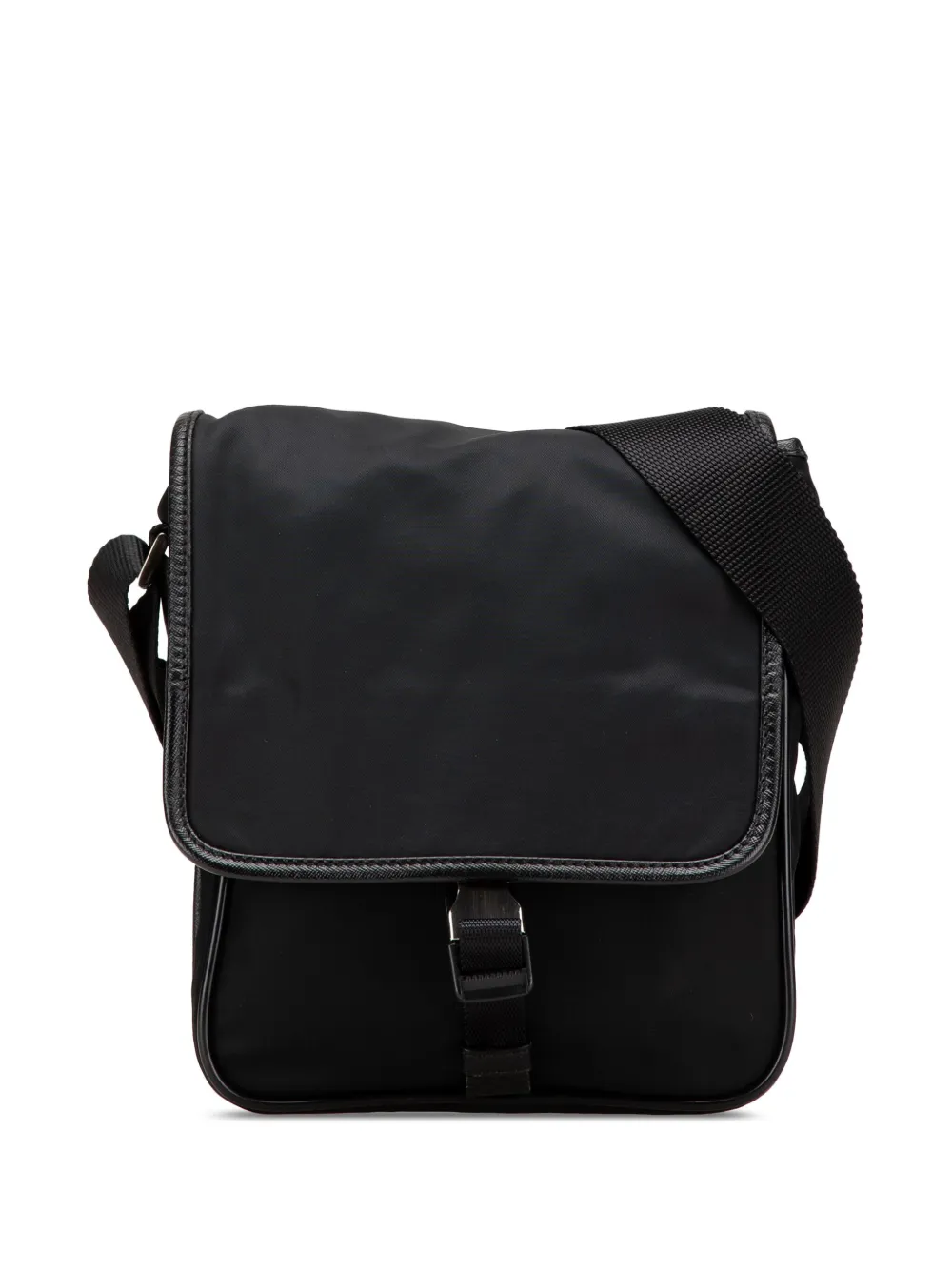Prada Pre-Owned 2013-2024 Tessuto Buckle Messenger Bag crossbody bag | Black | Image 1