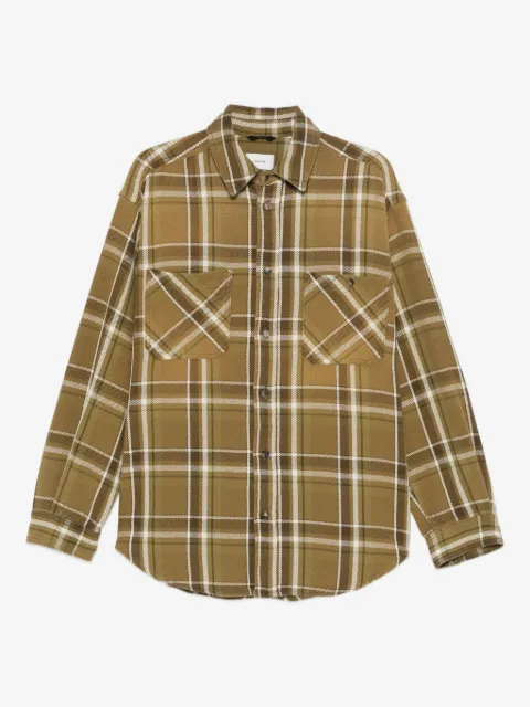 Haikure checked chest-pockets overshirt