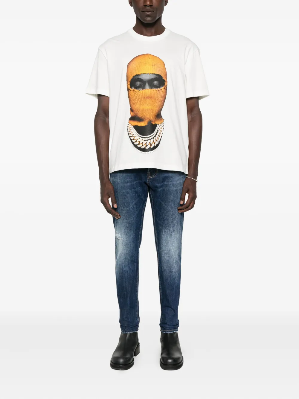 Ih Nom Uh Nit mask-print T-shirt - Wit