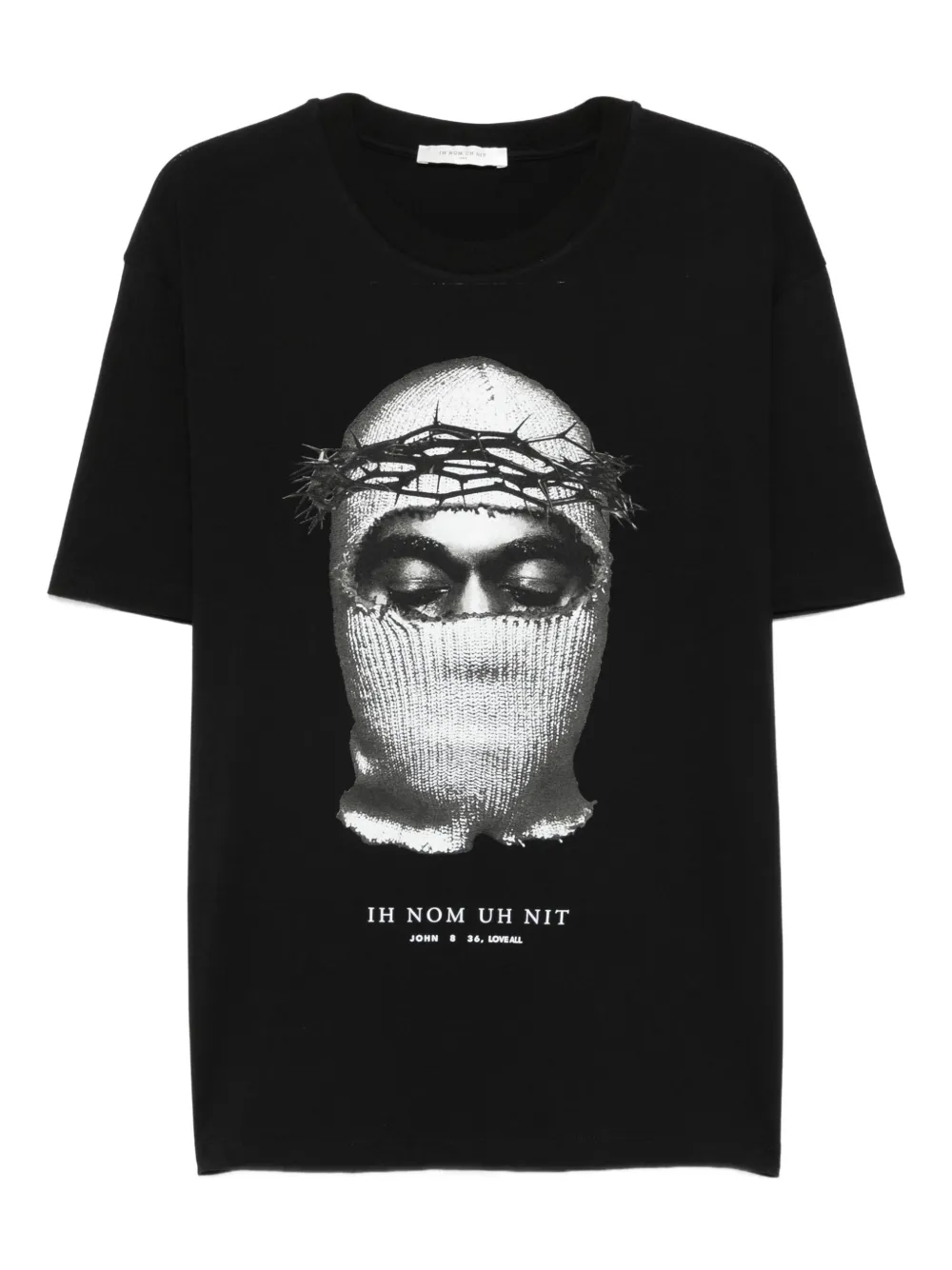 Ih Nom Uh Nit T-shirt met maskerprint Zwart