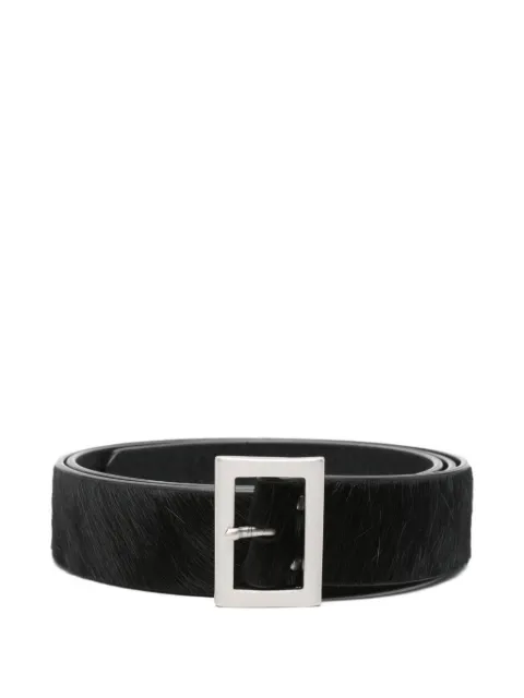 Rick Owens calf-hair square-buckle belt