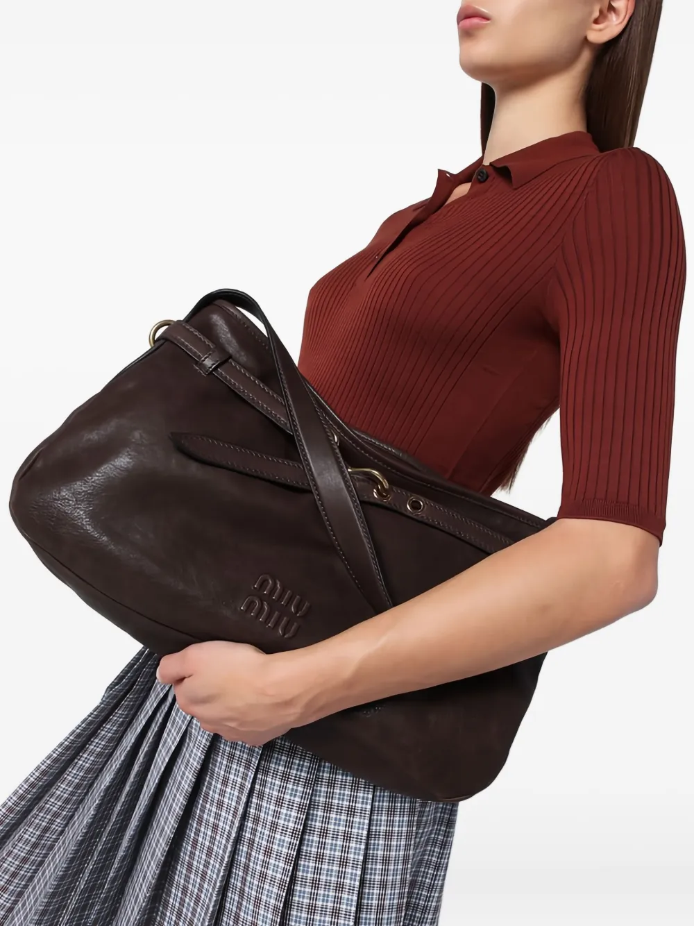 Miu Avenue schoudertas Bruin