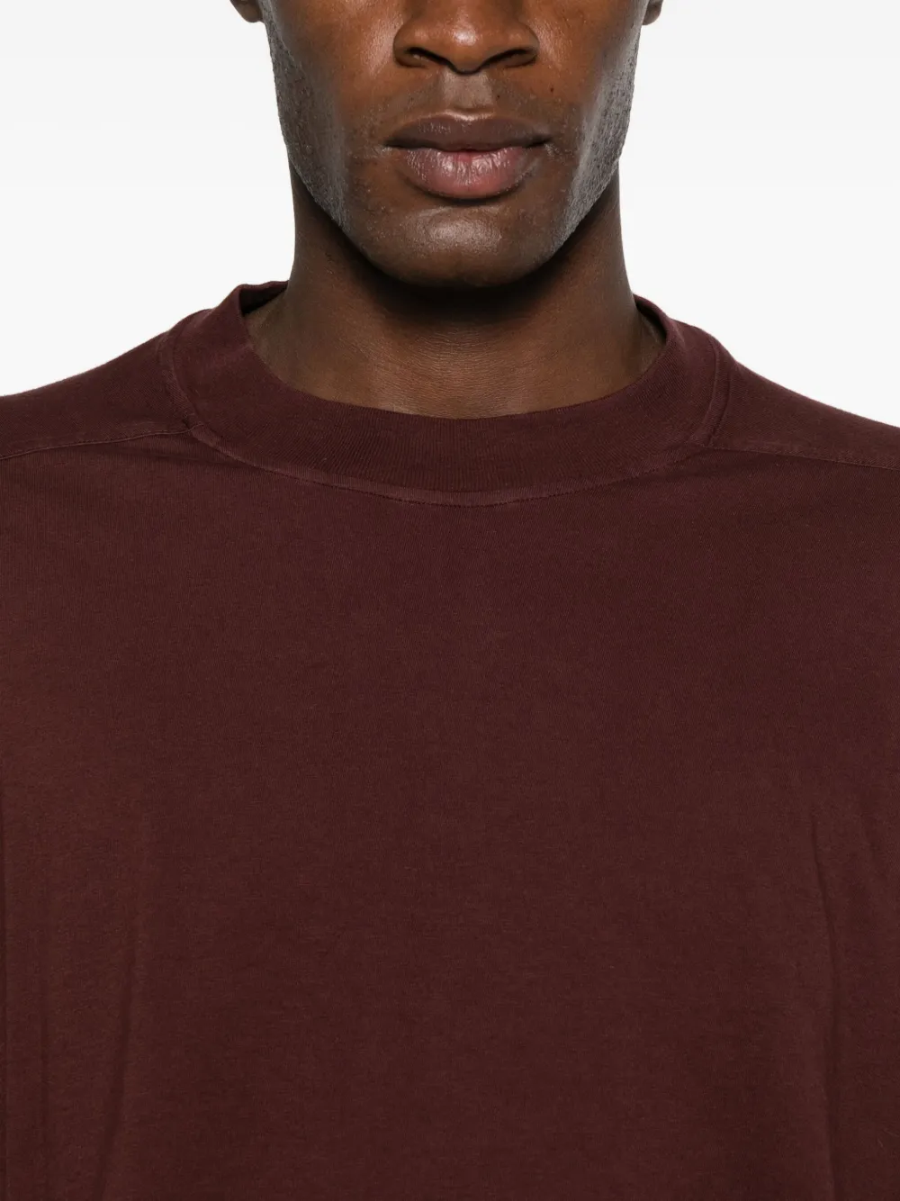 Rick Owens DRKSHDW Gerafeld T-shirt met lintdetail Rood