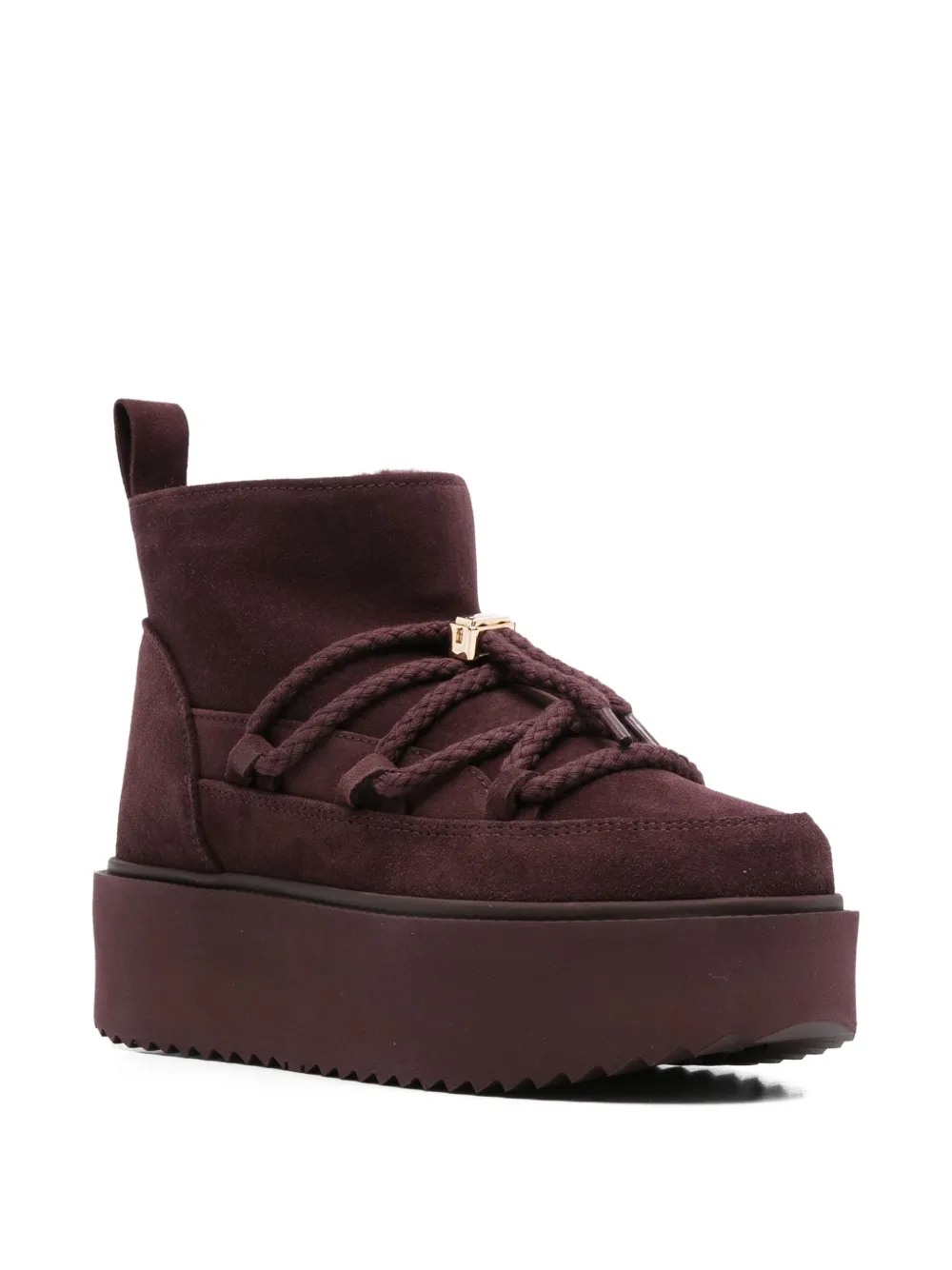 Inuikii lace-up platform boots Red