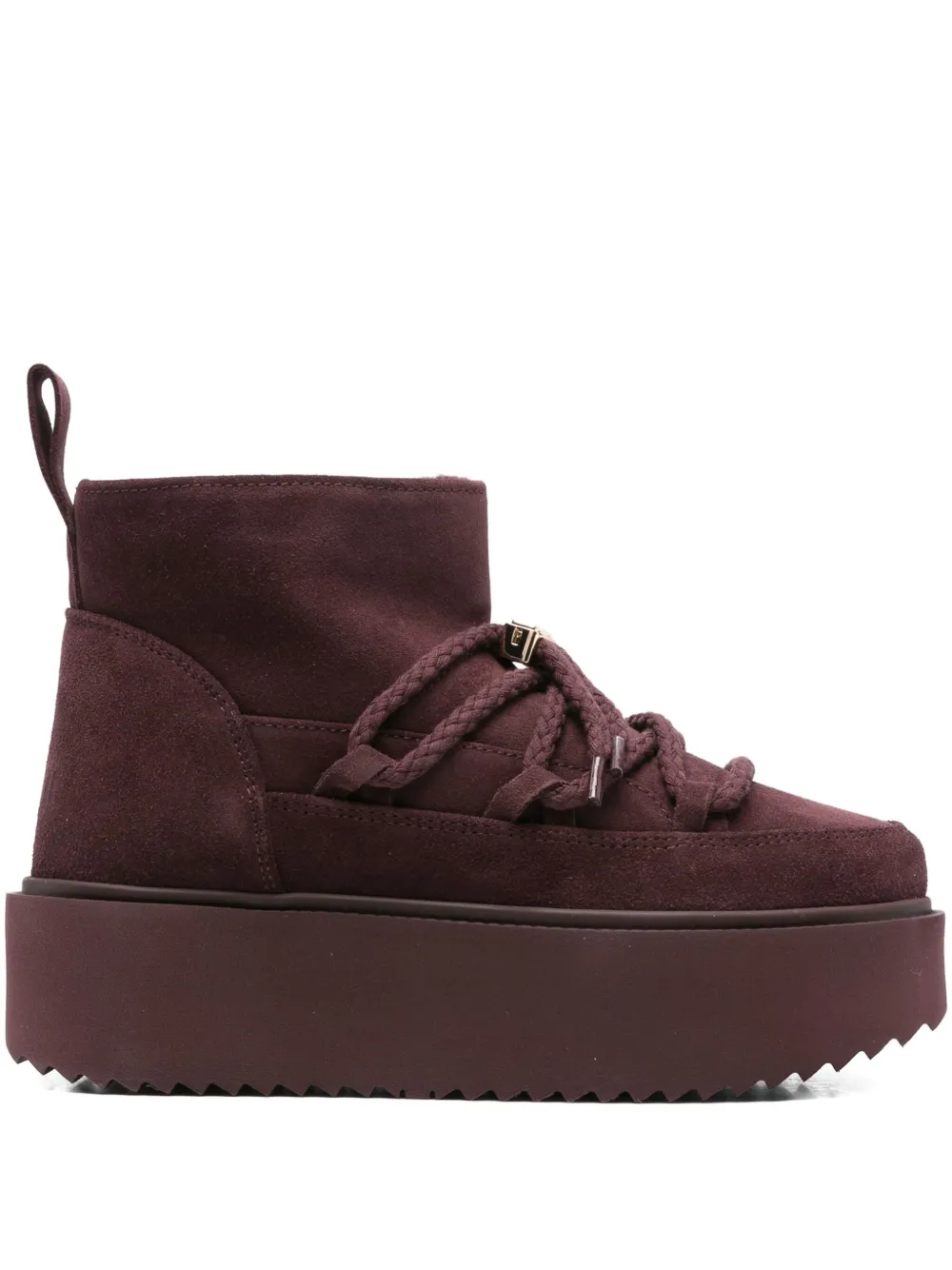 Inuikii lace-up platform boots Red