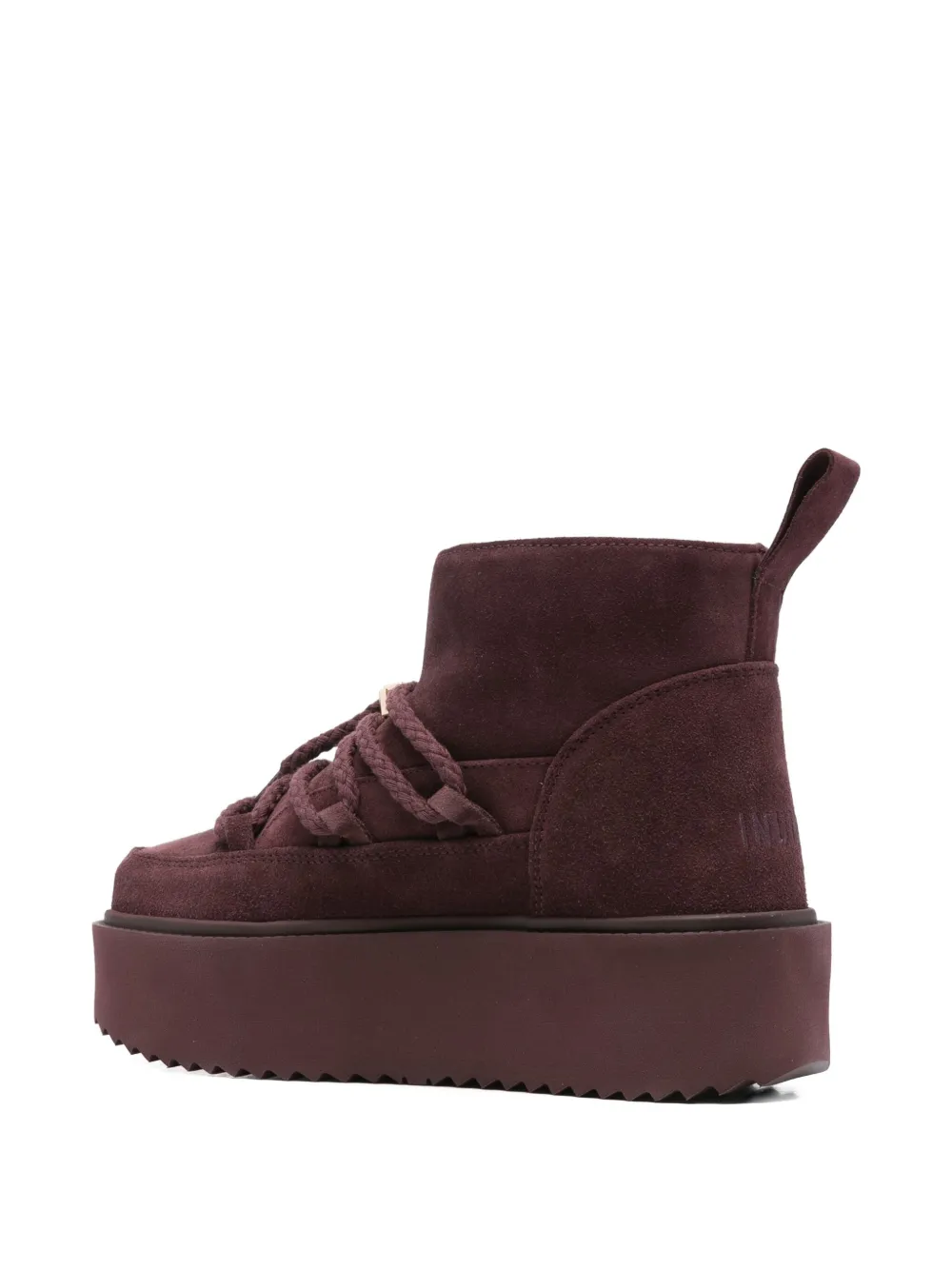 Inuikii lace-up platform boots Red
