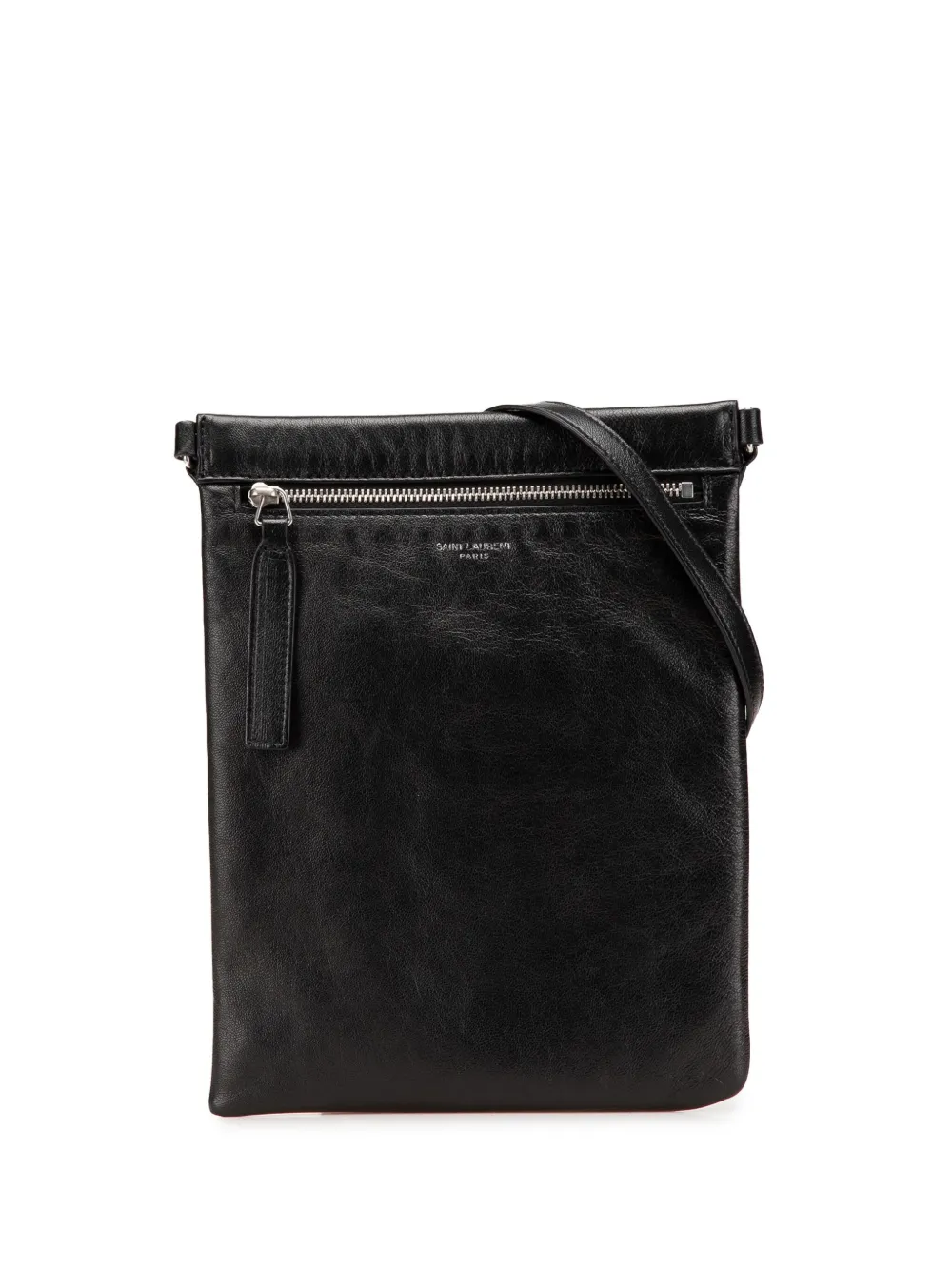 Pre-owned Saint Laurent 2022 Antiqued Lambskin Sid Flat Crossbody Bag