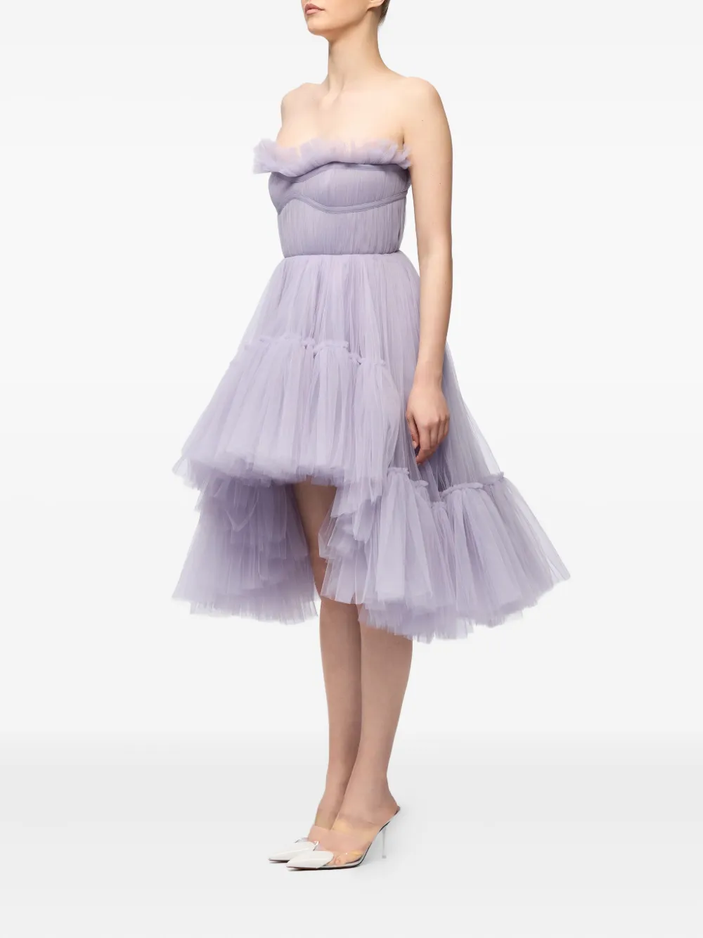 Ana Radu strapless ruffled dress - Paars