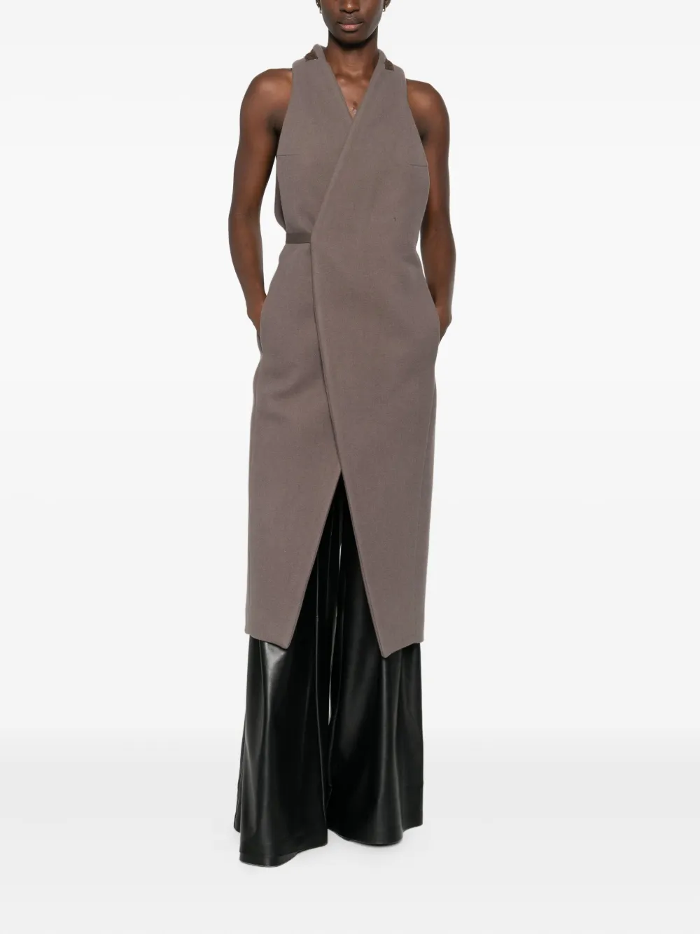 Rick Owens capa sin mangas con moño | Capas | Image 2