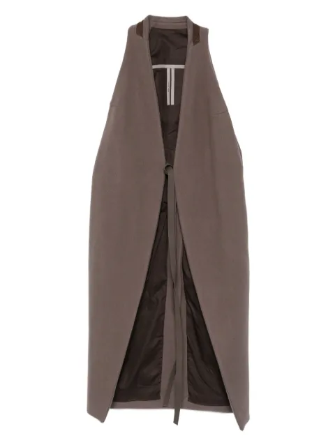 Rick Owens tie-fastening sleeveless cape