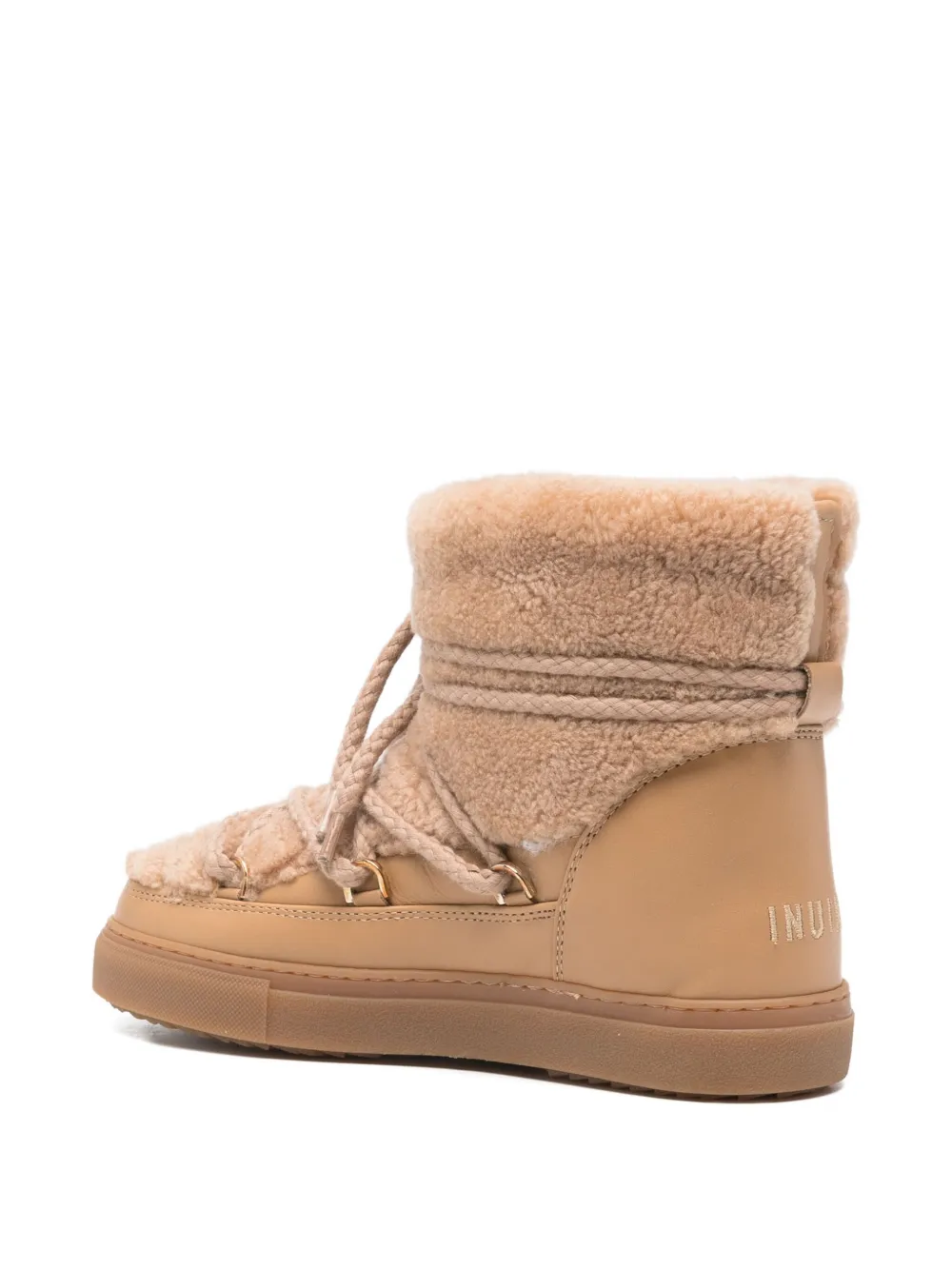 Inuikii Curly Lace-up Boots In Neutral