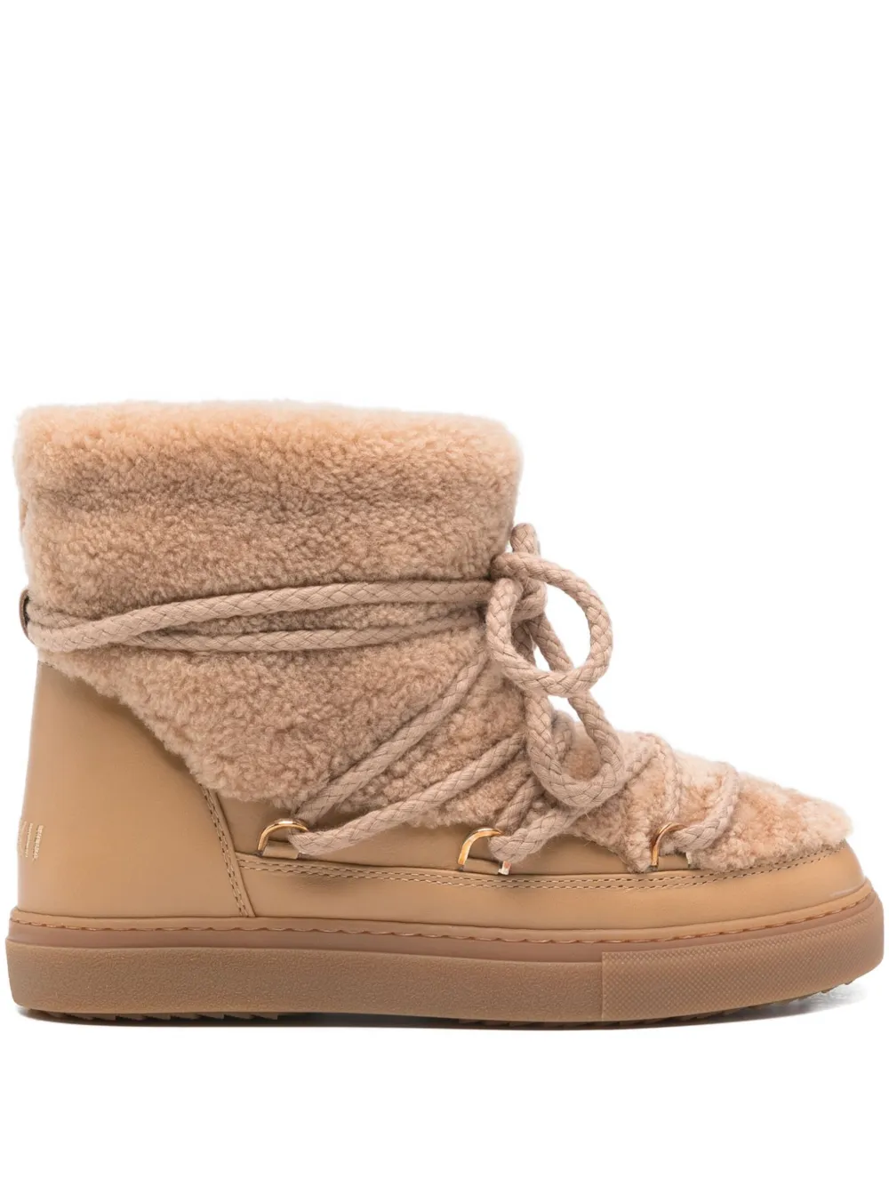 Inuikii Curly Lace-up Boots In Neutral
